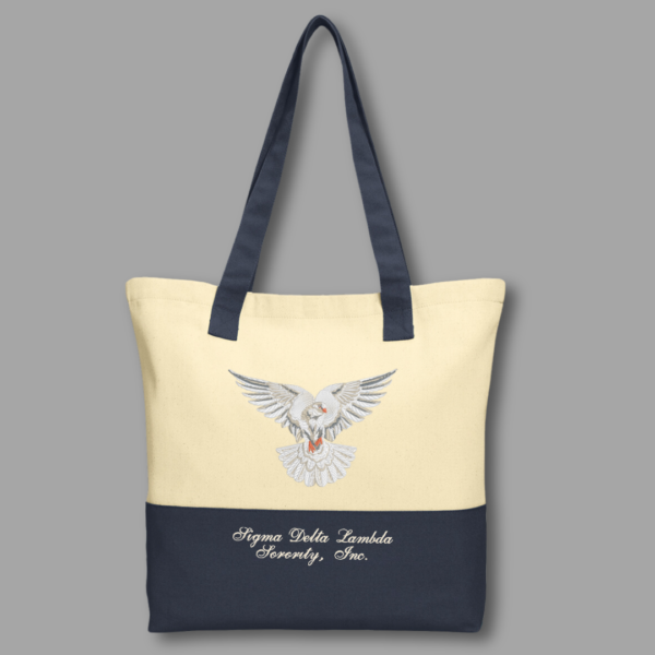 Embroidered Colorblock Tote - Image 3